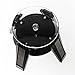 Docooler Black Solar Powered Jewelry Phone Watch 360° Rotating Display Stand Turn Table with LED Light