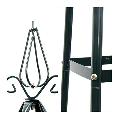 Relaxdays 2X Rankturm, Garten Obelisk, freistehende Rankhilfe für Kletterpflanzen, Ranksäule, Metall, HBT 192 x 35 x 35 cm, grün – Bild 4