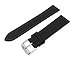 JP Leatherworks Mens Classic Glove Leather Watchband Black 20mm Watch Band