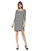 Striped 3/4 Tabbed Sleeve Midi T Shirt Dress Elain & J
