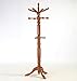 Frenchi Home Furnishing Traditional Spinning Top Wooden Coat Rack, Oak