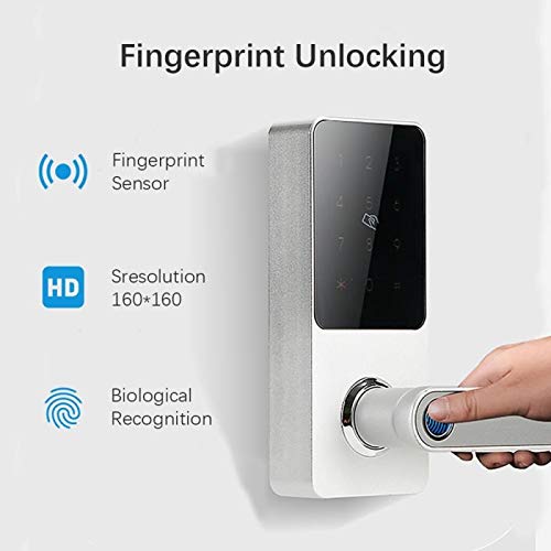 Keyless Entry Smart Door Lock, Smart Lock with Fingerprint, Touchscreen Keypad, Anti-peep Passcode, Electronic Digital… - Image 3