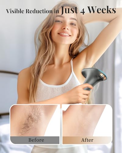 Haarlosy IPL Laser Hair Removal Device for Women and Men 3-in-1 Lazer Hair Remover with 9 Levels Auto Mode 999,900 Flashes for Upper Lips Bikini Line Body Salon Quality Result at Home, Dark Grey