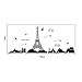 Ussore Eiffel Tower Removable Decor Environmentally Mural Wall Stickers Decal Wallpaper For Kids Home living room bedroom bathroom kitchen Office