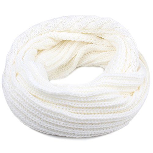 Women s winter knit infinity scarf - thick ribbed knitted cable c…