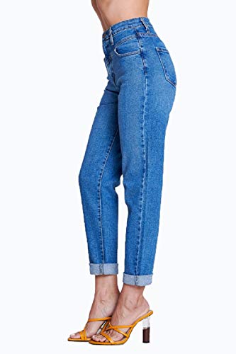 Vibrant Classic Mom Jeans High Waist 