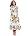 Floerns Women's Long Sleeve Flower Floral Pleated Party Cocktail Maxi Dress