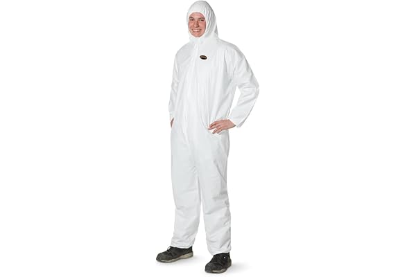 Pioneer Anti-Static Microporous Disposable Coveralls - Protects from Chemicals, Bleach, Paint - Type 5 & 6