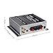 Mini Stereo Power Amplifier, Tsumbay 2 x 50W Dual Channel HiFi Audio Amplifier for Car Home Theater Motorcycle Boat PA System iPhone PC Laptop DVD Player, 19V Adapter Includedthumb 3