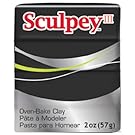 Polyform Sculpey III Polymer Clay, 2-Ounce, Black