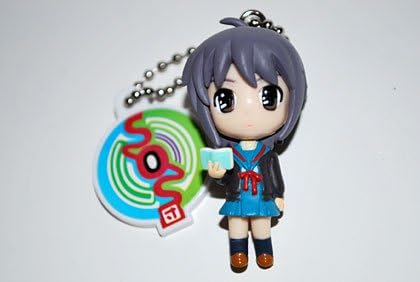 nintdndo Melancholy of Suzumiya Haruhi Pvc Figure Swing Keychain~Nagato Yuki