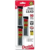 Pentel Super Hi-Polymer Lead Refills, 0.5 mm, 90 Pieces (C25BPHB3-K6)