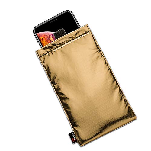 PHOOZY Insulated Phone Case - Weatherproof Protection Against Snow/Cold, Sun/Heat Drops/Impacts.Floats if Dropped in Water. Extends Battery Life. [Apollo Gold XL]