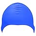 UKEE Silicone Swimming Cap 3D Silicone Design, Odorless, Non-Toxic, Silicone Elastic and Durable Swimming Cap for Adults and Men and Adults, Keep Hair Clean and Dry, Blue