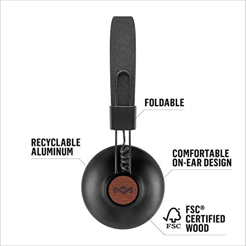 HOUSE OF MARLEY EM-JH133-SB Marley Positive Vibration 2 Bt, Draadloze Bluetooth On-Ear Hoofdtelefoon, Geluidsisolatie… - Afbeelding 4