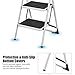 Goplus Step Ladder, Heavy Duty Folding 2 Step Ladder Step Stool with Handgrip and Wide Anti-Slip Platform Sturdy HD Construction, 330lbs Capacity Black