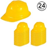 Funny Party Hats Construction Party Hats - 24 Pack - Construction Hats - Soft Plastic Hats - Construction Party Supplies