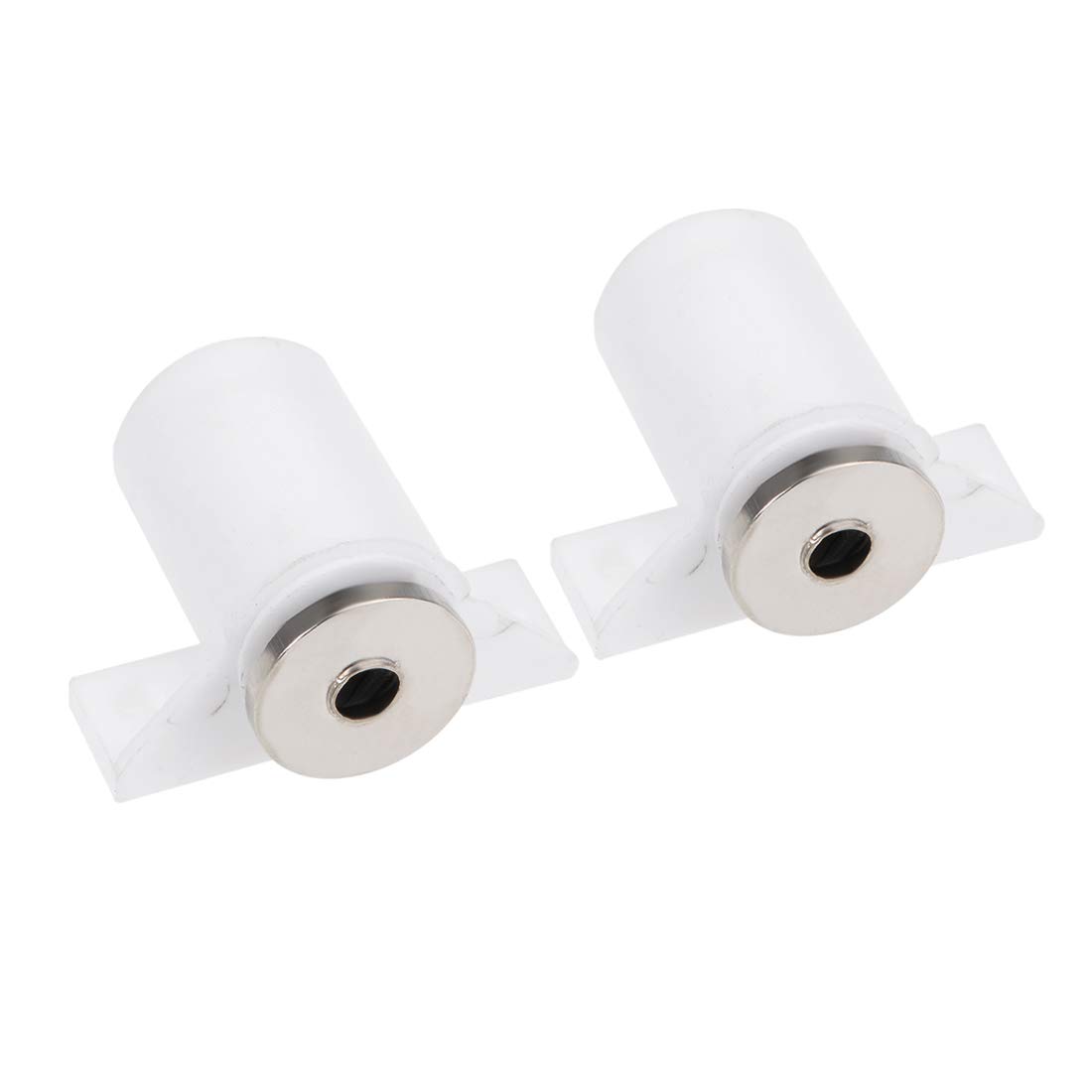 sourcing map Cabinet Door Magnetic Latch Catch for Bathroom Kitchen Cupboard White 2pcs