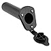 Multi Outools Plastic Flush Mount Fishing Boat Rod Holder with Cap Cover for Kayak Boat Canoe 7.9x1.8 inch Fishing Tackle Accessory 30 Degree Black 2pcs/4pcs (4PCS)