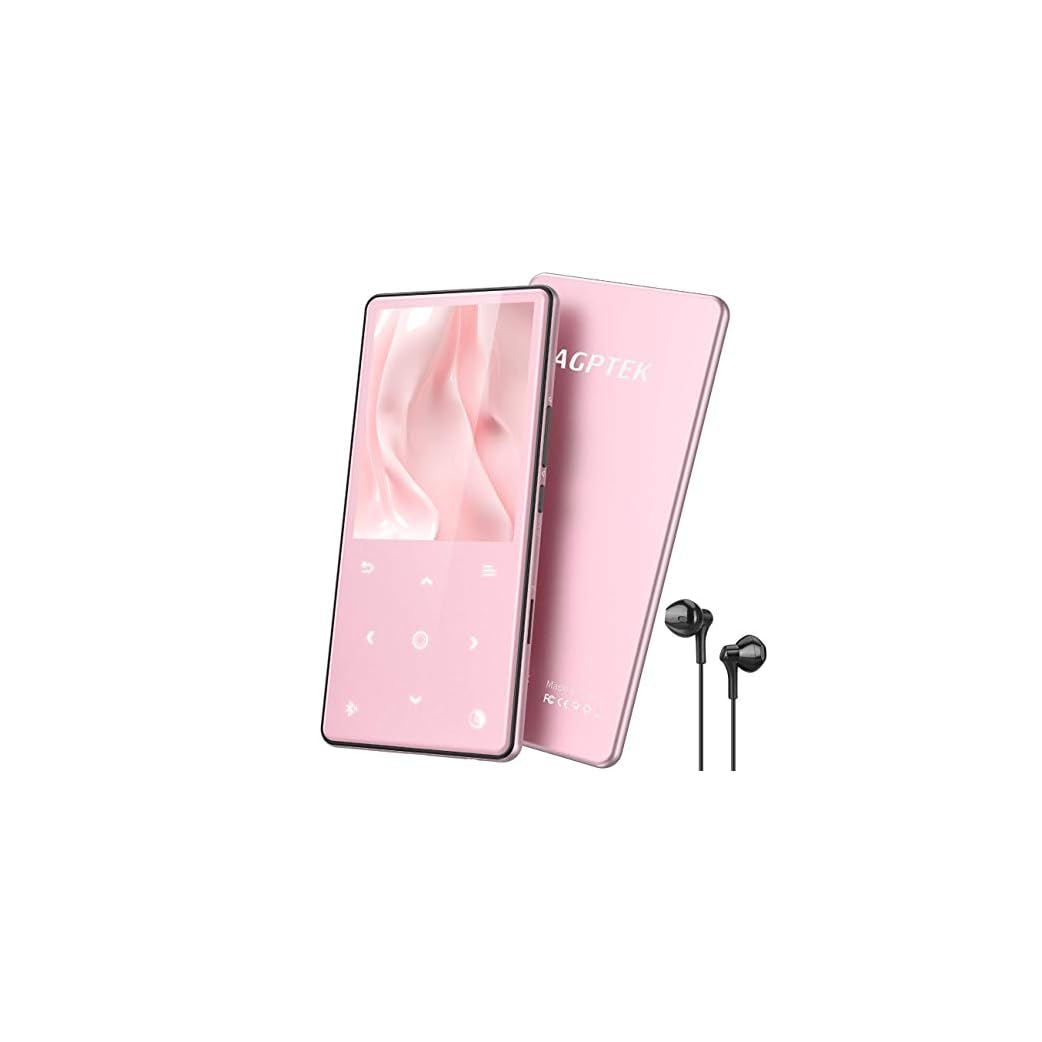 AGPTEK Bluetooth 5.0 MP3 Player 16GB with 2.4 inch Screen and Builtin