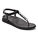 Vionic Palm Boca- Womens Sandal Black Snake - 9 Medium