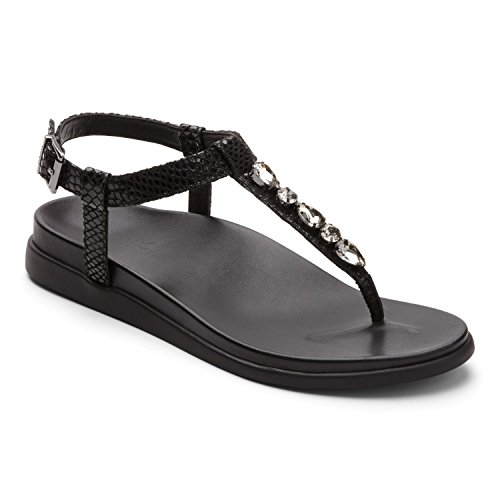 Vionic Palm Boca- Womens Sandal Black Snake - 9 Medium