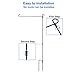 BonyTek Garden Flag Stand Flagpole, Black Wrought Iron Small Flag Stand for Yard Garden Flag Pole Flag Holder with Garden Flag Rubber Stopper and Anti-Wind Clip - 36.22