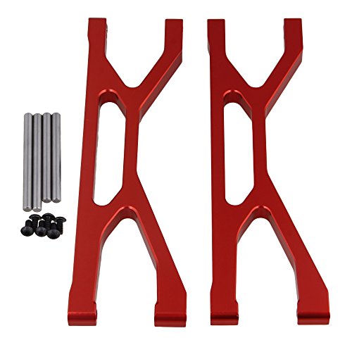 2PCS Front/Rear Upper Suspension Arm(Al.) for TRAXXAS XMAXX RC1:5 Electric Largefoot Car 7729 Aluminum Alloy (Red) - Thumbnail 3