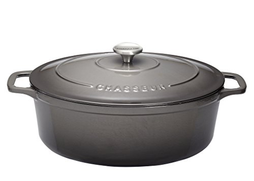 Click Here to See More Images CHASSEUR 3.8 quart Enameled Cast Iron Oval Dutch Oven, 13