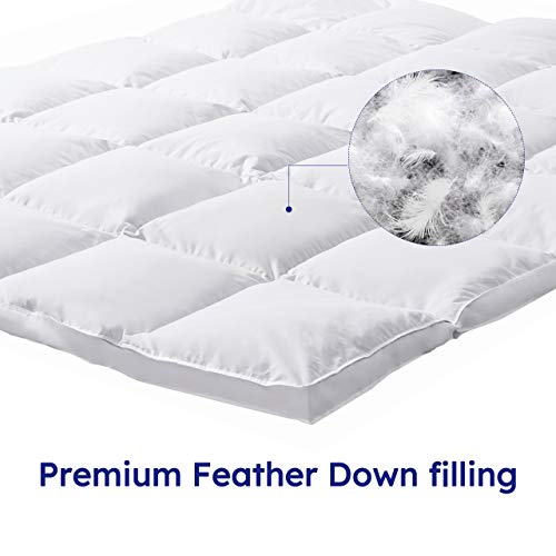 DOWNCOOL Feather Bed Mattress Topper California King Pillow Top