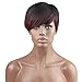 Dreambeauty Short Natural Full Wig 100 Brazilian Human Hair Silk Straight Short Wigs for African Amercian Black Women 1b/99J