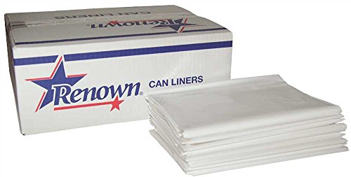 Renown 469176 Compactor Bag Liner, Low Density, 40" x 50", 2.4 mil, 45 gal, Black