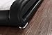 GREATIME Modern Trending Waved Bed, Upholstered Faux Leather, Easy Assembly, Strong Wood Slats Support Platform Bed (King Size, Black Color)