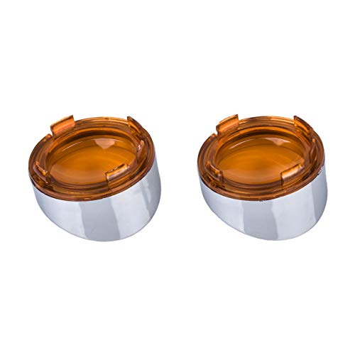 TUINCYN Chroom/zilver motorfiets richtingaanwijzers Vizierstijl met oranje lensafdekking voor Harley Sportster 883 1200… - Image 5