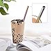 JOYECO 4 Pcs Stainless Steel Boba Straws, Big Straws Smoothies Reusable, 0.5 inches Wide Straw 9.5 inches Long for Bubble Tea, Juice, Thick Milkshakes, Rainbow Multi-Colored