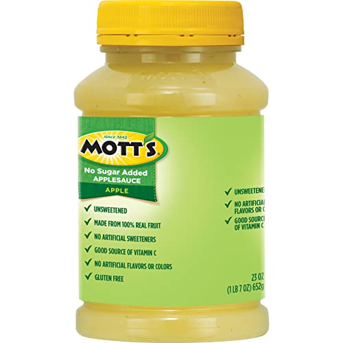 MOTT’S NO SUGAR ADDED APPLESAUCE, 23 OZ JAR