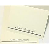 50 Personalized Note Cards Printed with Full Name. Sets of 50 or 20. Choose from 3 Colors and Many Fonts. Folding Cards w Matching envelopes. Beautiful Quality Stone Print Cards, Blank Inside