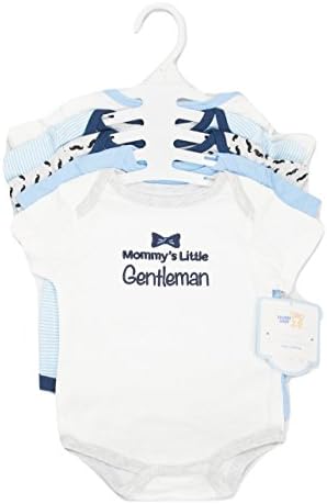 Snugly Baby Baby Onesies 5-Pack, 100% Cotton (6-9 Months, Boy Mommy's Little Gentleman)