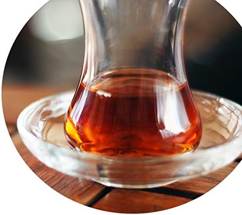 Topkapi - Set of 6 Tea Coasters for Turkish Tea Glasses Tea Glass Zeynep Round, Diameter 10.2 cm, 6 Pieces