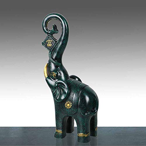 ZOTEE Ornaments for Living Room Animals,2 pcs/Set Christmas Ornaments/Fireplace Accessories Gift Sets,Elephant_16x10x33cm