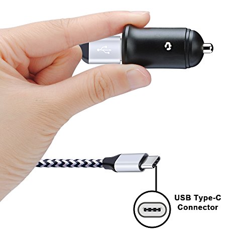 Car Charger Adapter 4.8A Aluminum Alloy Dual USB Port Fast Car Charging Mini Flush Fit with 6ft Note 8 Charger for Samsung Galaxy S9 S8 Plus,Google Pixel 2 XL,LG G7 V35 ThinQ,V30,ZTE Blade Z Max X