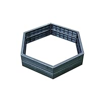 Exaco Trading Company Exaco 645100 Modern Modular Raised Bed - Hexagon Shape 2 Panels High
