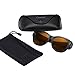 CAXMAN Oversized Lens Cover Sunglasses Mirrored Polarized Lens for Prescription Glasses, Tortoise Frame and Brown Mirror Lens, Size 56 mm