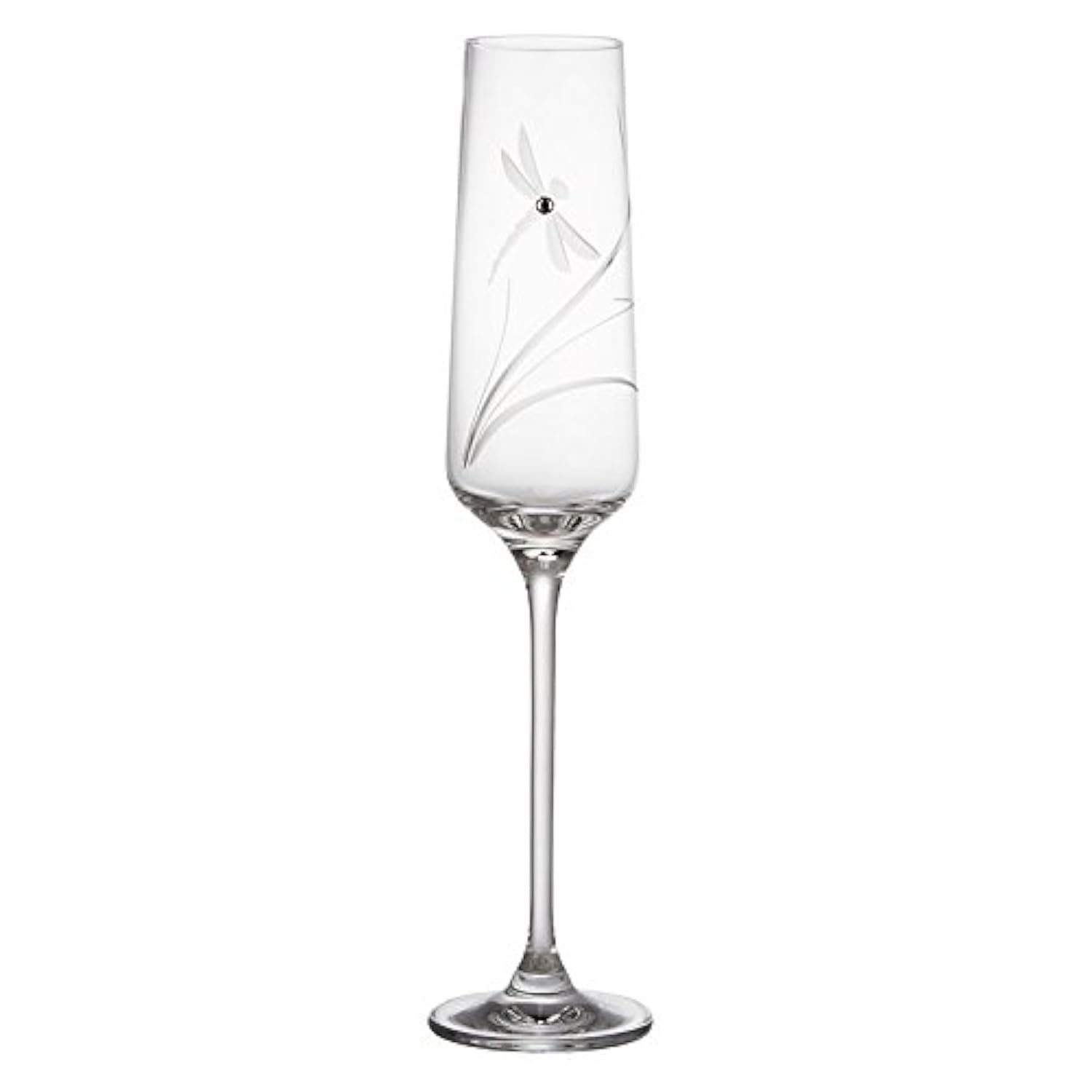 Dartington Glitz Dragonfly Flute Pair