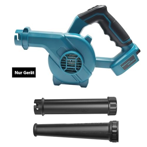 Waitley Battery Leaf Blower for Makita 18 V Battery, Wireless Leaf Blower with 189 km/h Air Speed, Variable Speed, Lightweight and Compact, without Battery and Charger