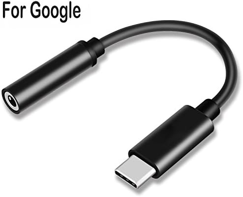 WONSAMAM Type C USB C to 3.5mm Audio Headphone Adapter Stereo Earphone Converter, High-tech Chip/Hi-res/DAC Headphone Cord for Google Pixel 2 2XL, Moto Z, Huawei P20 P10 Pro, HTC U11