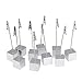 NUOLUX Memo Clip Holder Stand with Alligator Clasp for Pictures Card Paper Note Clip 10pcs (Silver)