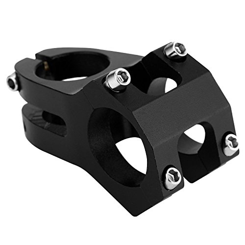 Three BY Bike Stem 31.8 Bike Stem 45mm Short Handlebar Stem Mountain Bike Stem Aluminium Alloy for Most Bicycle,MTB,BMX,Fixed Gear Bicycle,Cycling-Black - Thumbnail 2