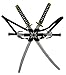 6 Piece Ninja Double Sword Set Cool Halloween Decor Party Costume Accessory
