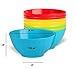 PLASKIDY Plastic Bowls Set of 8-28 Ounce Children Plastic Cereal Bowls Microwave Dishwasher Safe Plastic Soup Bowls - BPA Free Kids Bowls 4 Bright Colors (2 of Each Color)